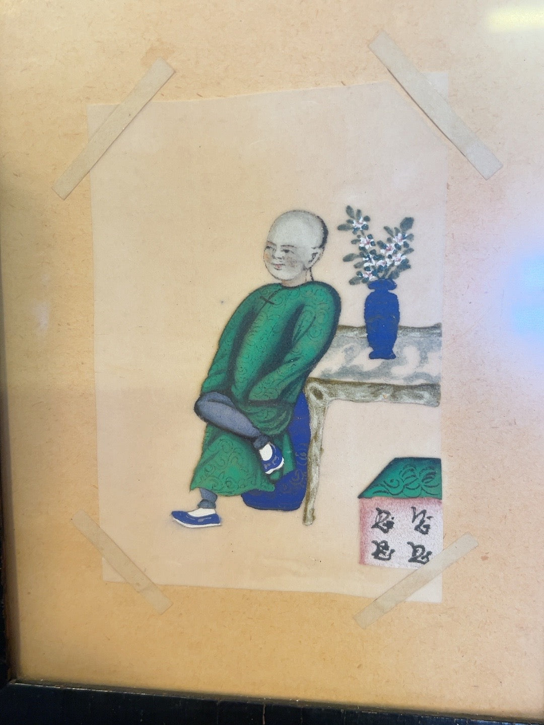 Detail of original right Chinese pith painting