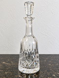 Waterford Lismore cut-crystal decanter on dark marble, 34.2 cm