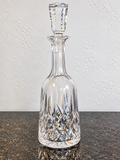 Waterford Lismore cut-crystal decanter on black marble, 33.5 cm