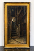 Original photograph of George Sherwood Hunter Quimperlé interior oil painting