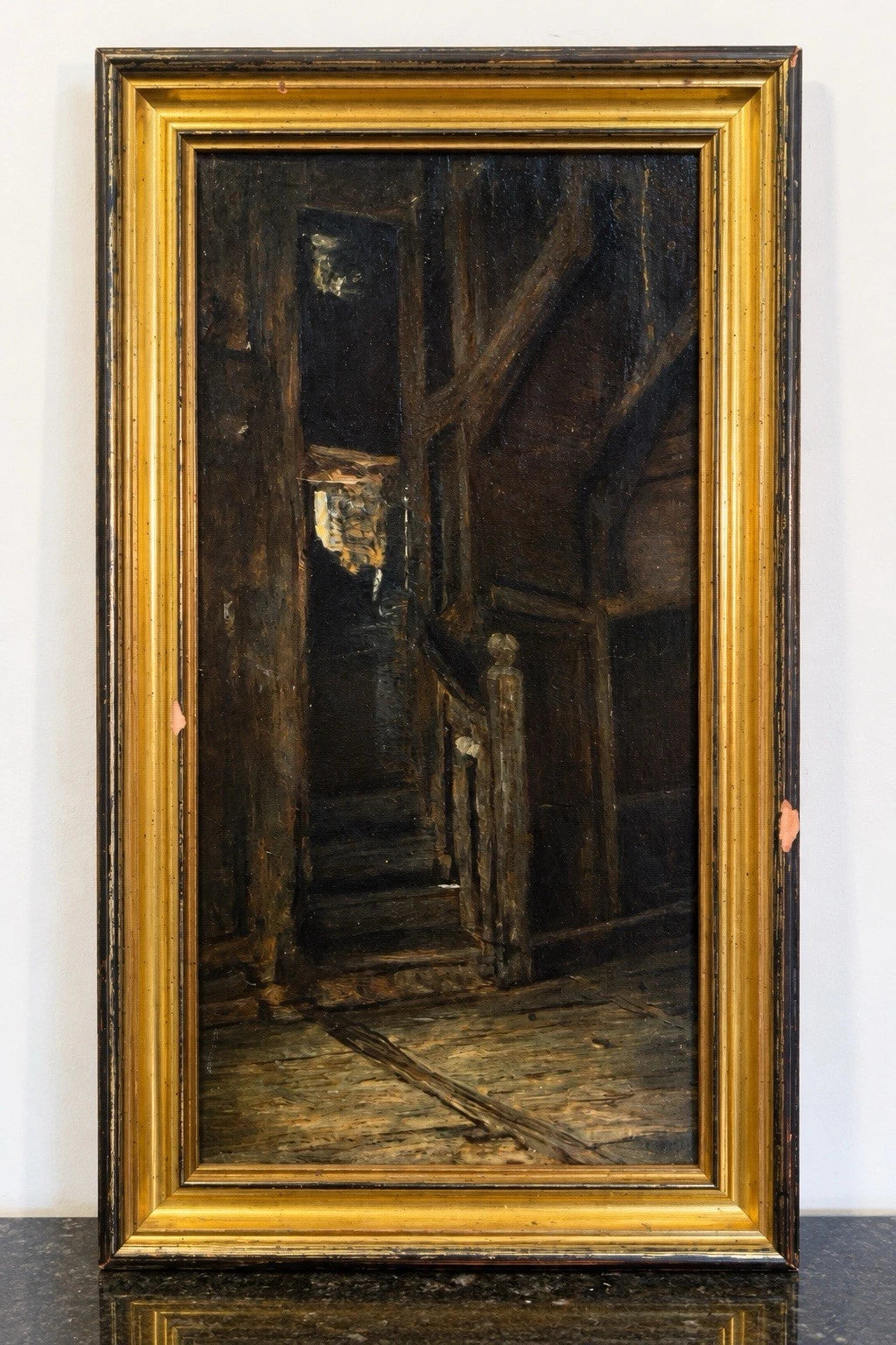 Original photograph of George Sherwood Hunter Quimperlé interior oil painting