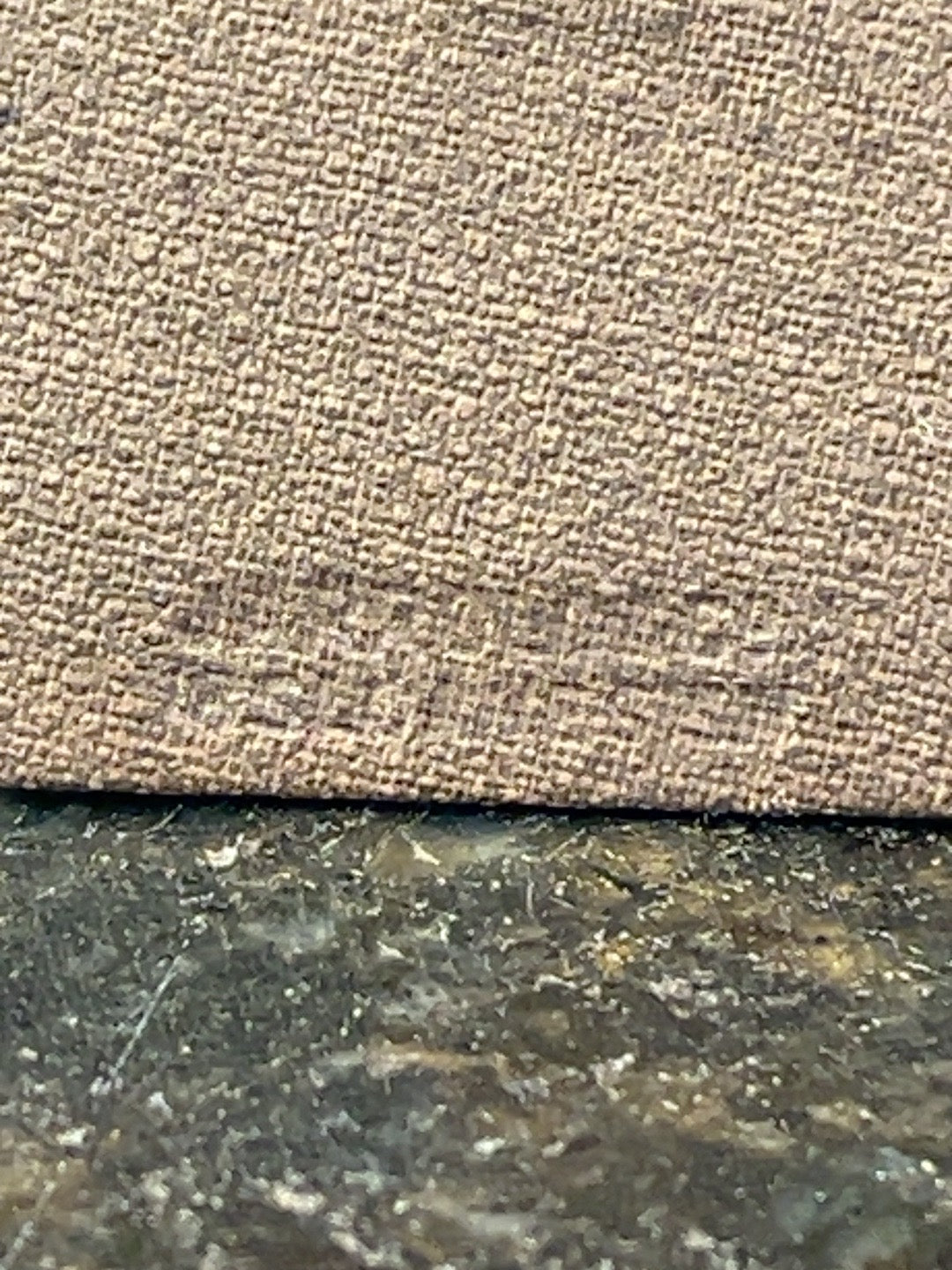 Close-up of the portrait miniature backing and frame edge