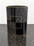 Front view of the Rosenthal Carré d’Or black and gold porcelain vase