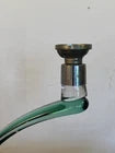 Freeform Green Art Glass Candle Holder