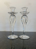 Original pair of signed Saint-Louis Sirius crystal candlesticks