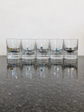 Five Rosenthal crystal whisky tumblers shown together
