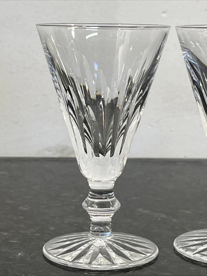 Close view of a Waterford Eileen cut crystal sherry glass