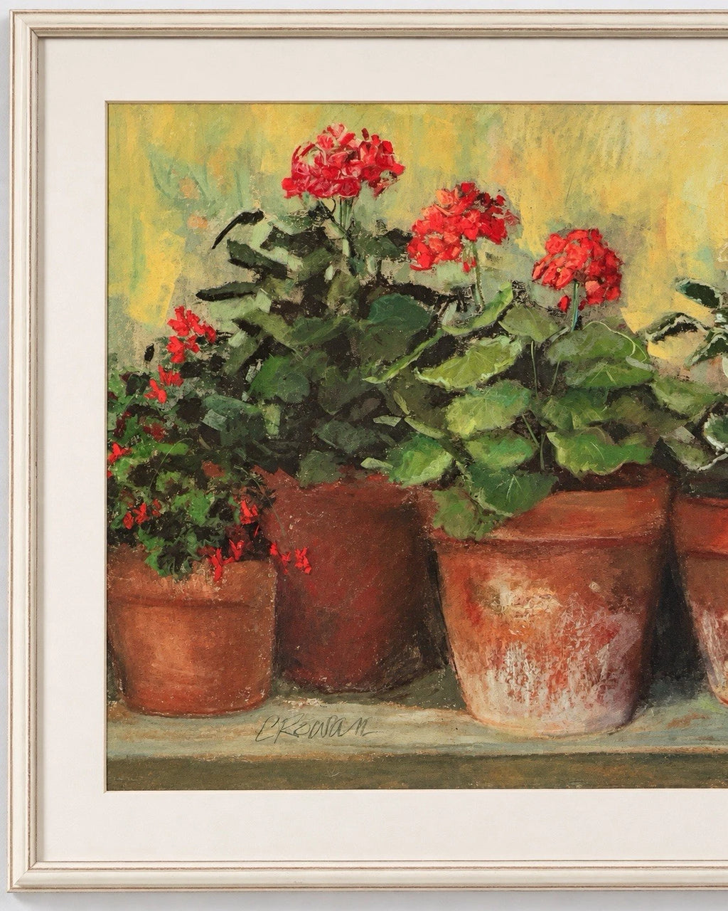Kathleen’s Geraniums original UK retail labels on reverse