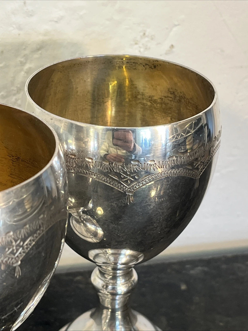 Set of four chalices, additional view from the original listing