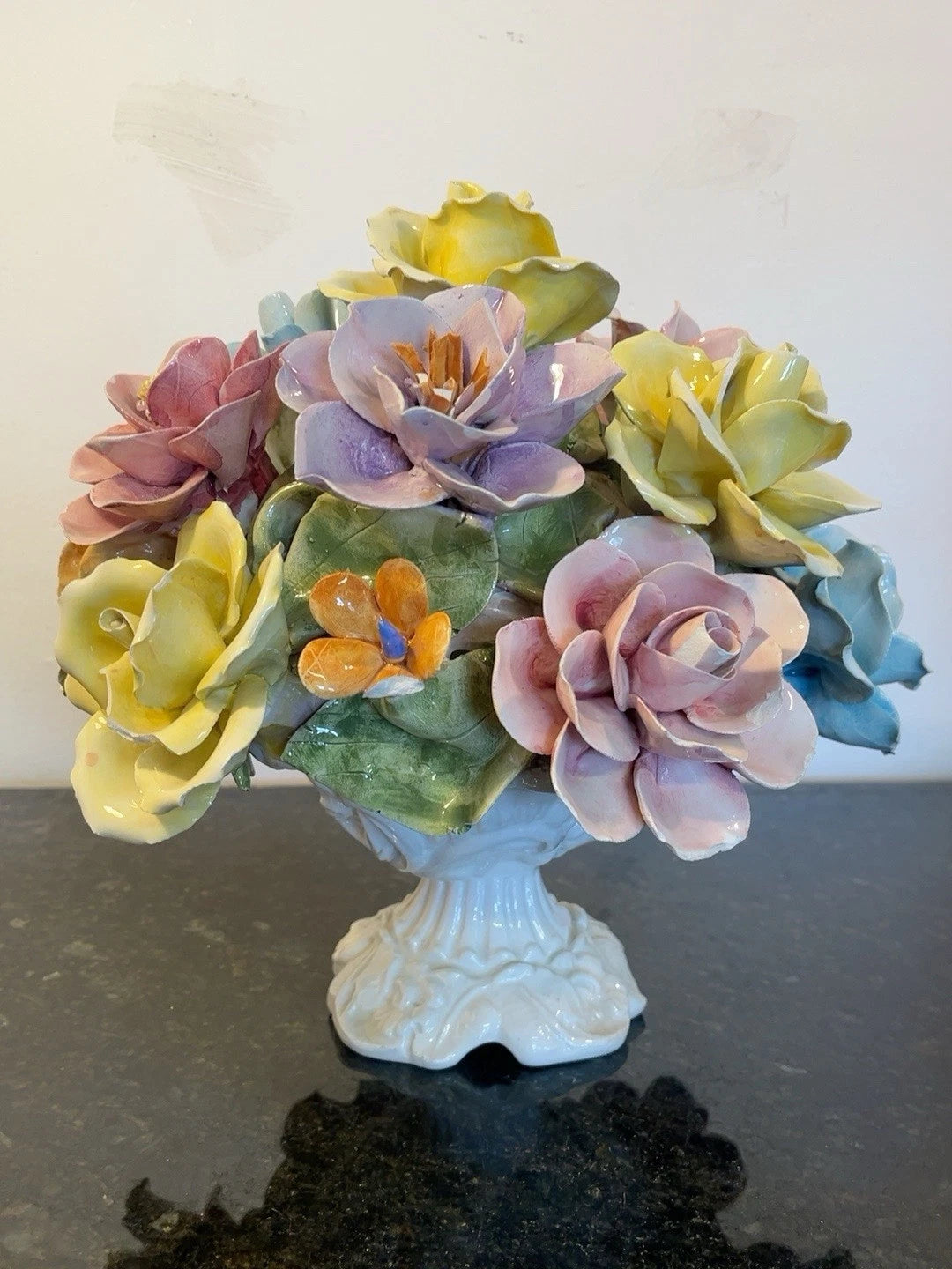 Italian Majolica floral centrepiece, third listing view