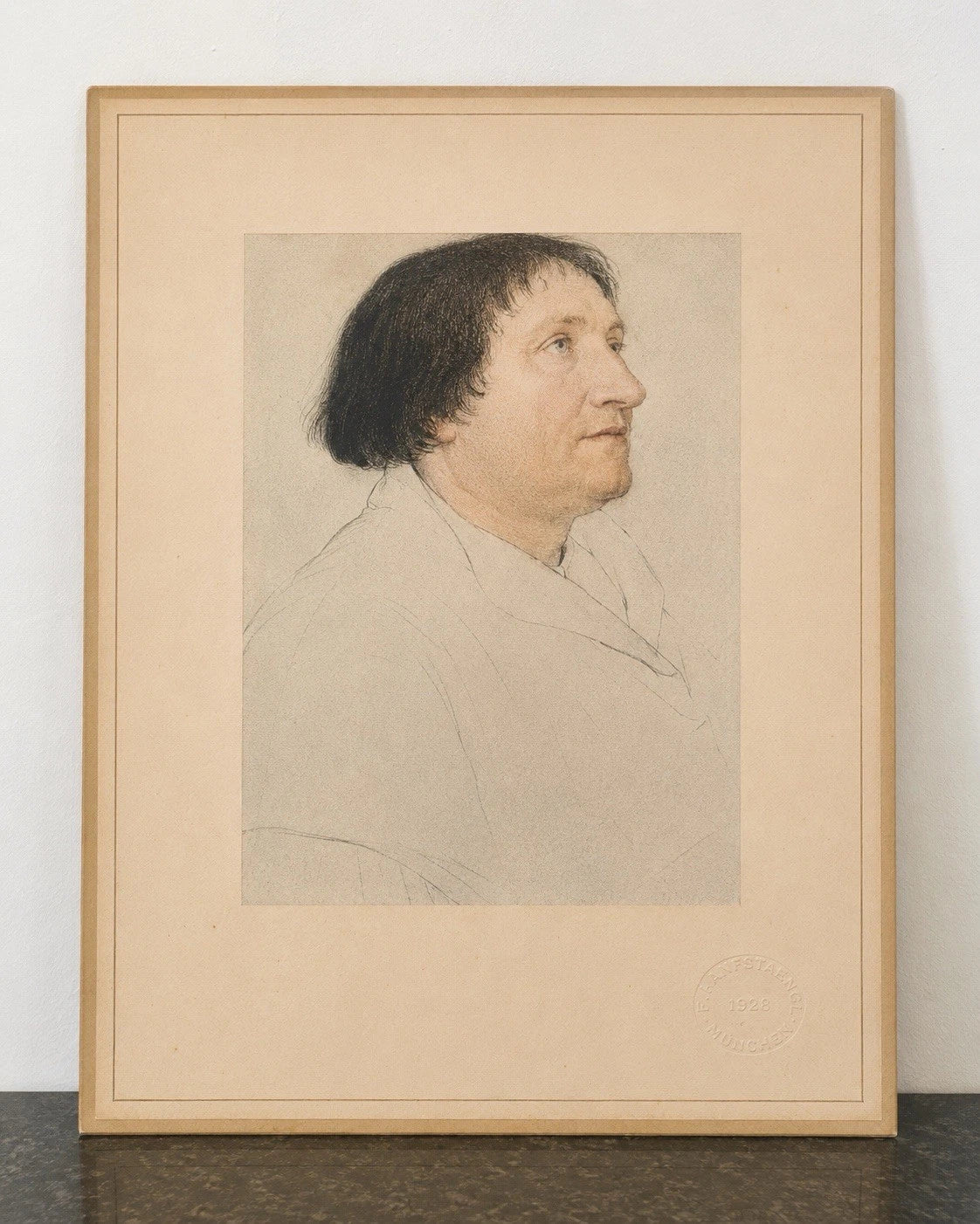 Full view of 1928 Hanfstaengl Holbein portrait print
