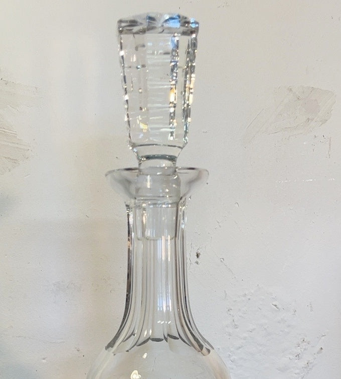 Original Waterford Lismore decanter stopper and neck close-up, 1,737 g example