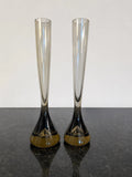 Pair of Whitefriars Twilight specimen bud vases, full view