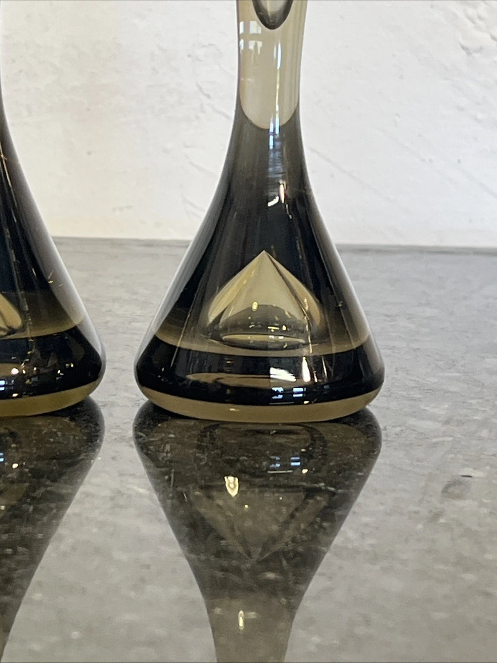 Whitefriars Twilight vase bases and glass detail