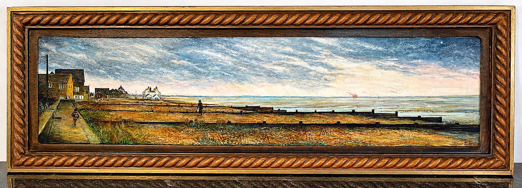 Original Whitstable Old Neptune framed oil painting, faithful enhanced front photograph