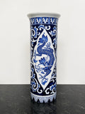 Full view of the Wood & Sons Kylin blue and white dragon vase